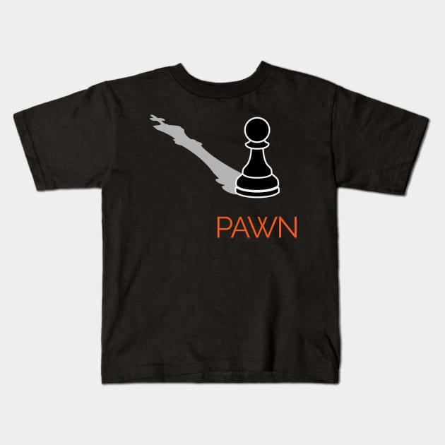 Pawn casting a king in chess Kids T-Shirt by devteez